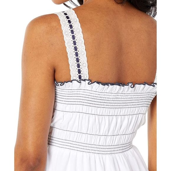 🌟🌟NWT 🌟🌟1.STATE™ Topstiched Smocked Bodice Maxi Dress - size L - Picture 3 of 8